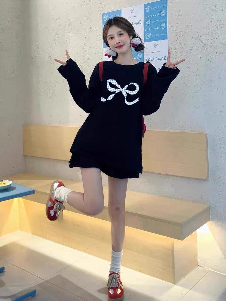 Vapetix S-3XL Official Image: 21-ply Pure Cotton - 210g (100% Cotton) Autumn Long-Sleeve T-shirt for Women, Loose – Bild 3