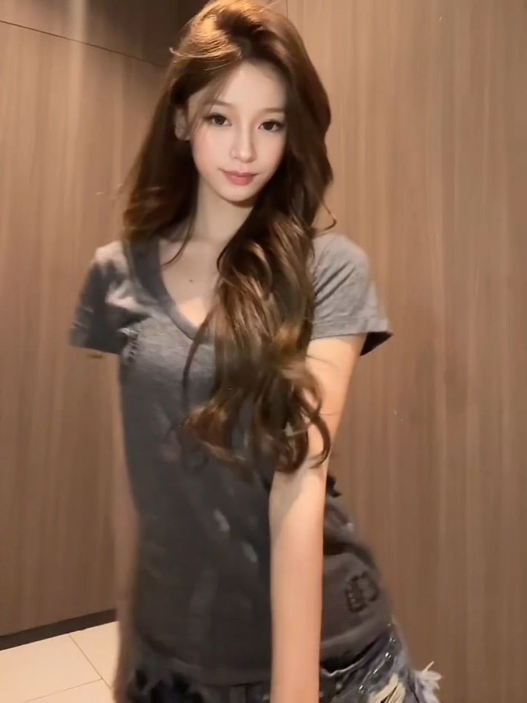 Vapetix S-XL 260g rayon "Miami Heatwave" American V-neck short-sleeve regular-fit women's summer printed t-shirt – Bild 2