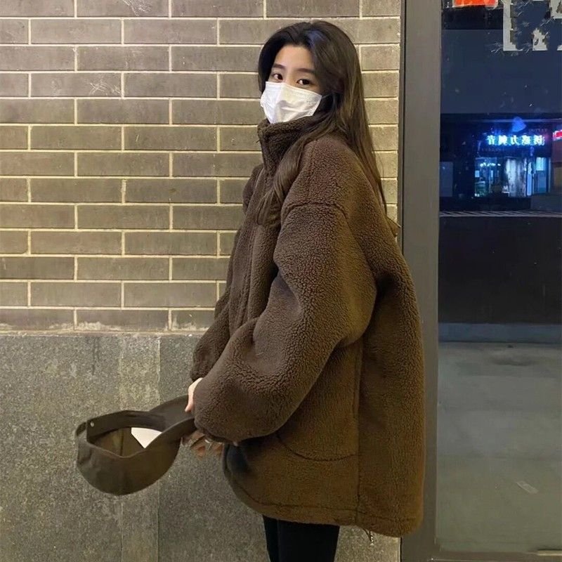 Vapetix S-2XL 2025 New Lamb Wool Coat for Women - Korean Style, Versatile and Trendy Top with Added Thickness, 20 – Bild 3