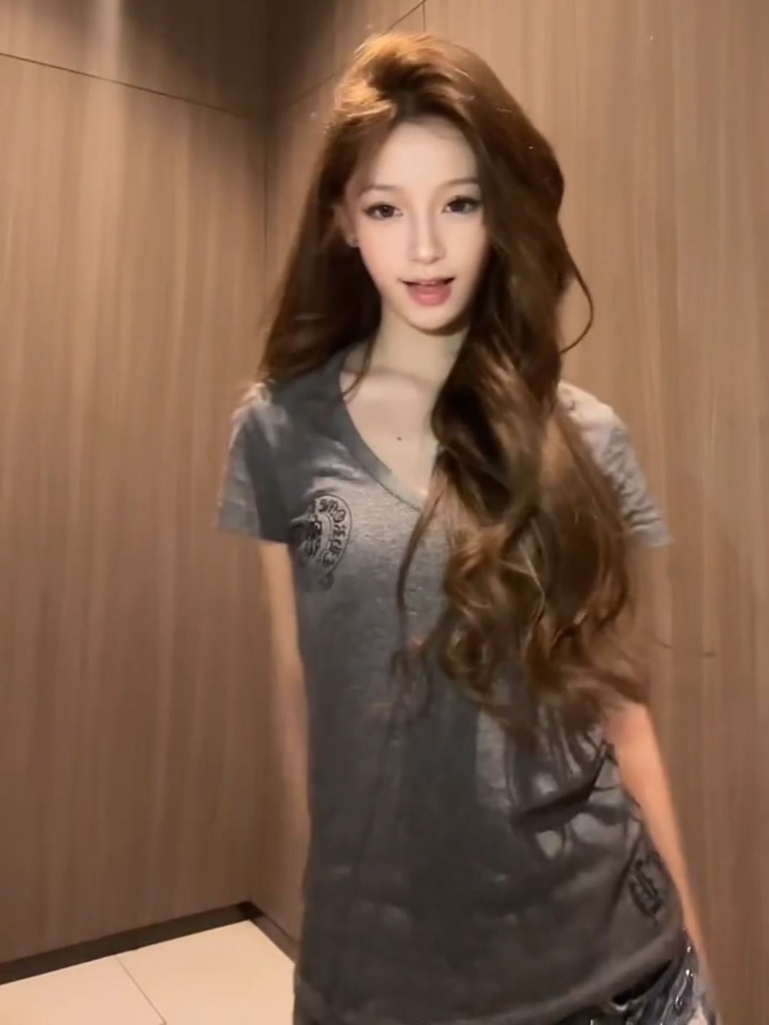 Vapetix S-XL 260g rayon "Miami Heatwave" American V-neck short-sleeve regular-fit women's summer printed t-shirt – Bild 3