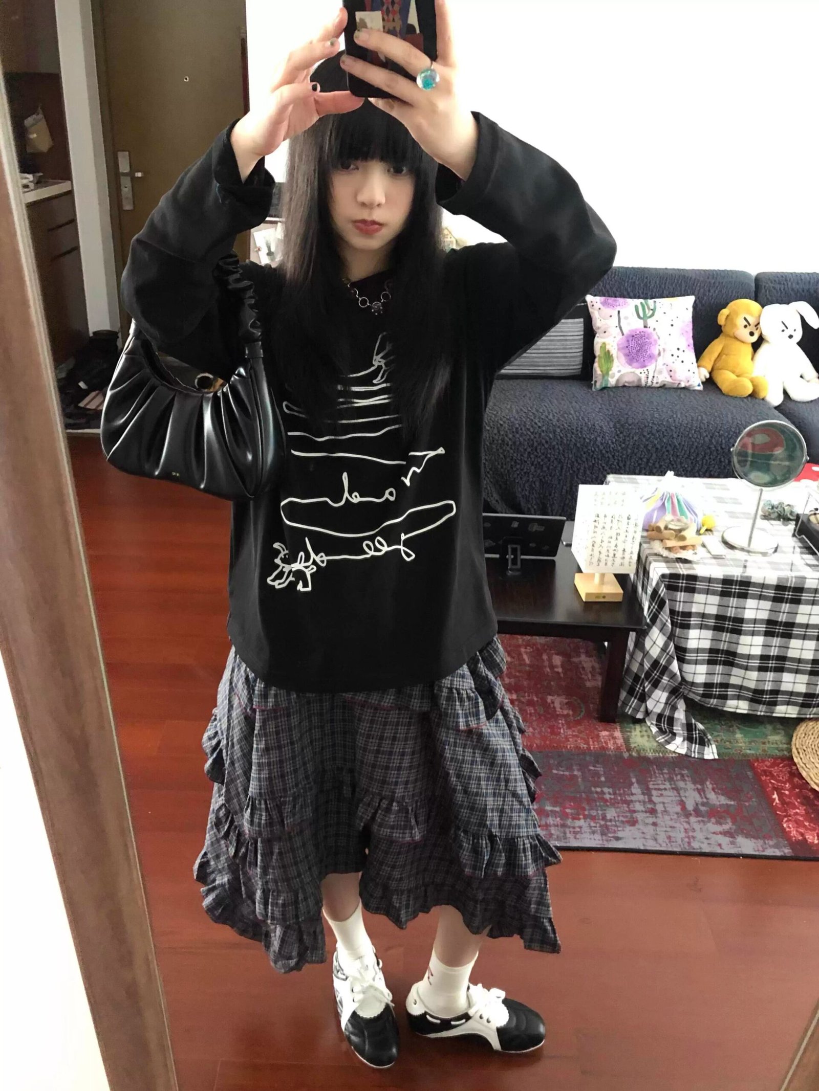 Vapetix S-3XL Official Image 21-ply Cotton - 210g (100% Cotton) Autumn Long Sleeve T-shirt for Women Loose Top Pr – Bild 4