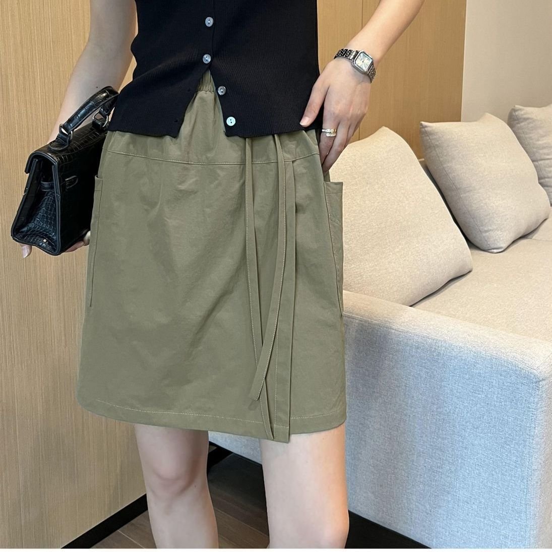 Vapetix S-4XL Sunscreen Quick-dry Wide-leg Shorts for Women, Summer Thin Loose Slimming Sports Pants Work Semi-sl – Bild 3