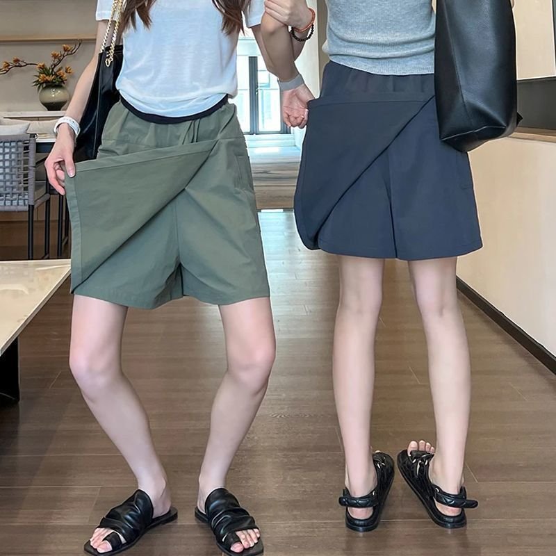 Vapetix S-4XL Sunscreen Quick-dry Wide-leg Shorts for Women, Summer Thin Loose Slimming Sports Pants Work Semi-sl – Bild 5