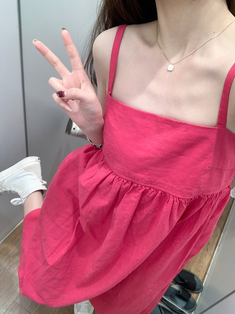 Vapetix S-2XL French-style slip dress for women, summer 2025 new arrival, mid-length, high-waisted, slimming, you - 图片 5