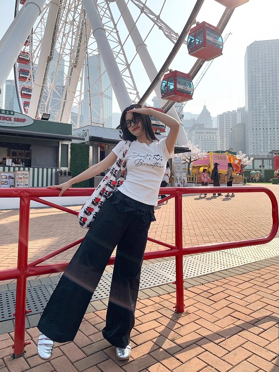 Vapetix S-2XL Official image: 100% cotton 40s 220g (92% cotton 8% spandex) women's printed regular shoulder short – Bild 2