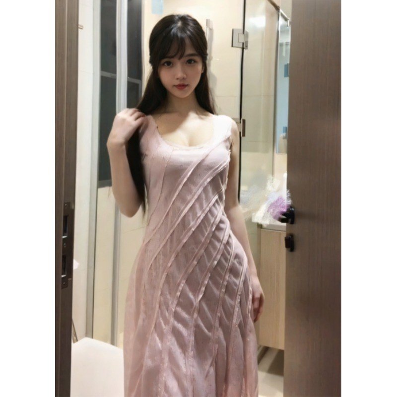 Vapetix S-XL High-end French-style stunningly beautiful age-reducing dress, niche, pretty and unique waist-accen – Bild 3