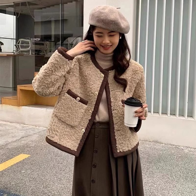 Vapetix S-3XL Korean Lamb Wool Coat for Women - Spring and Autumn/Winter 2025 New Arrival - Petite Size - Aroma S – Bild 7