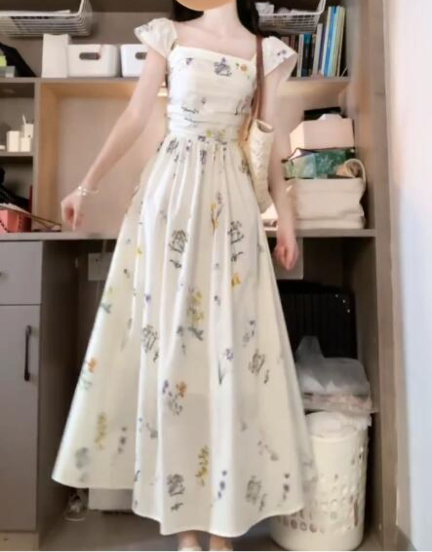 Vapetix S-2XL French romantic style sleeveless floral dress for women, summer, very beautiful and unique temperam - 图片 5
