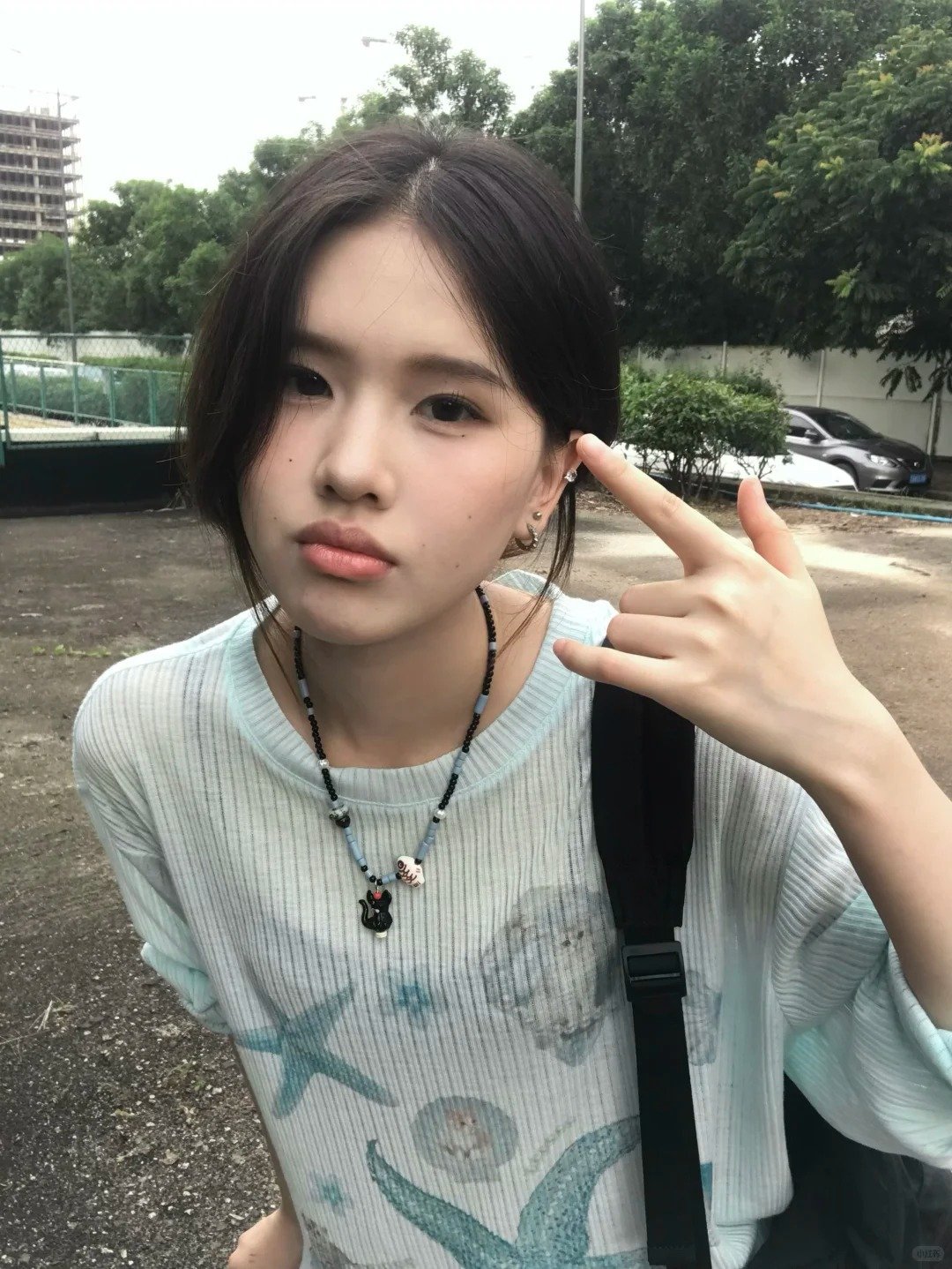 Vapetix S-XL Original printed fabric livestream quality round neck women's top - 图片 4