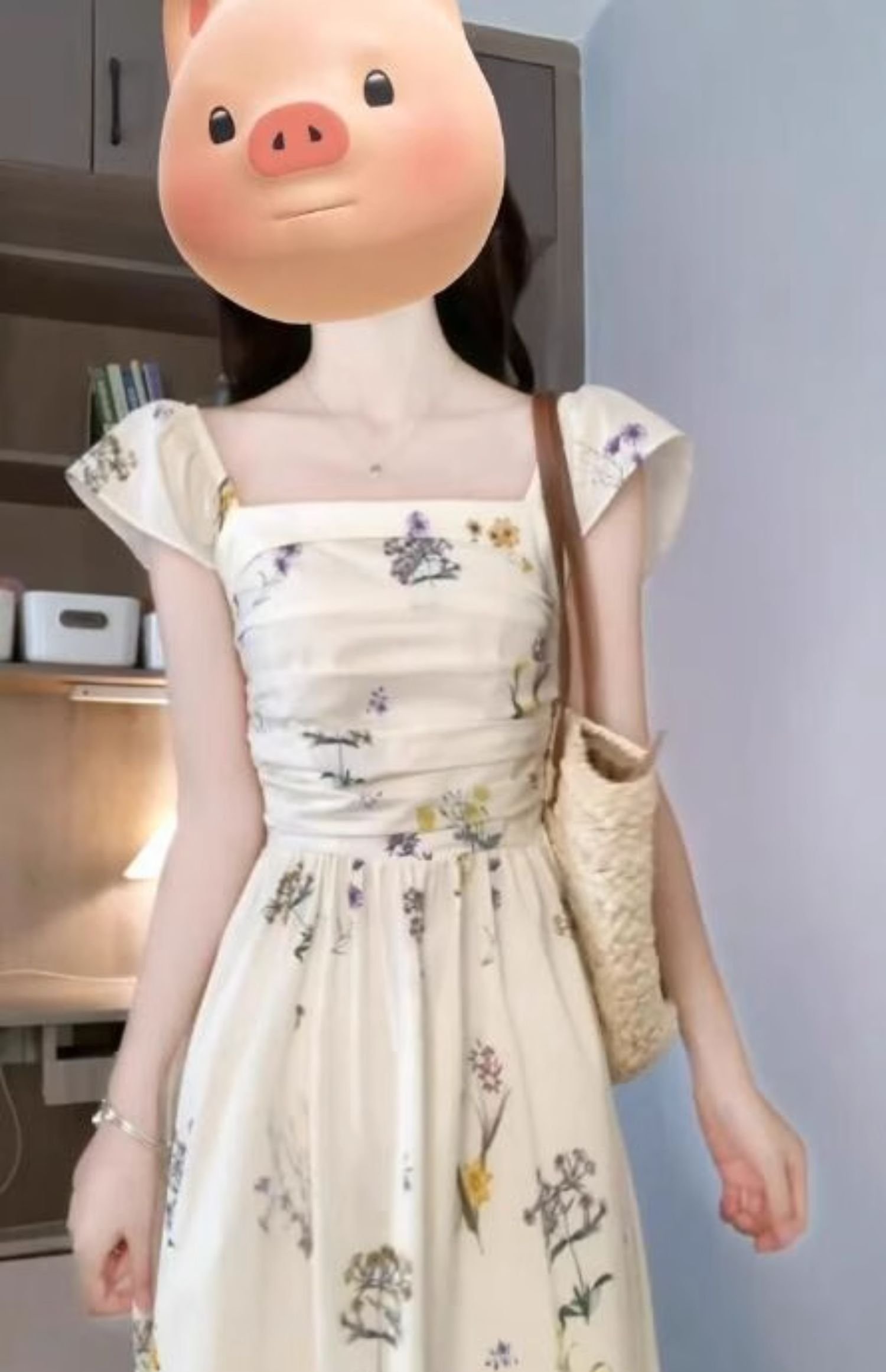 Vapetix S-2XL French romantic style sleeveless floral dress for women, summer, very beautiful and unique temperam - 图片 4