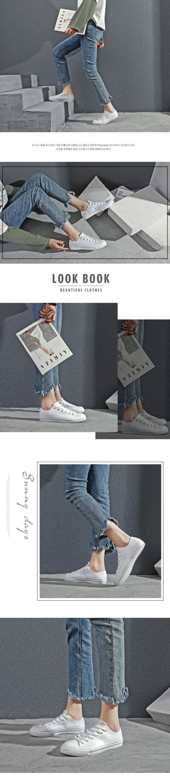 Vapetix 36-40 Waterproof single shoe women's fashion sneakers casual female flat shoes white women's shoes – Bild 9