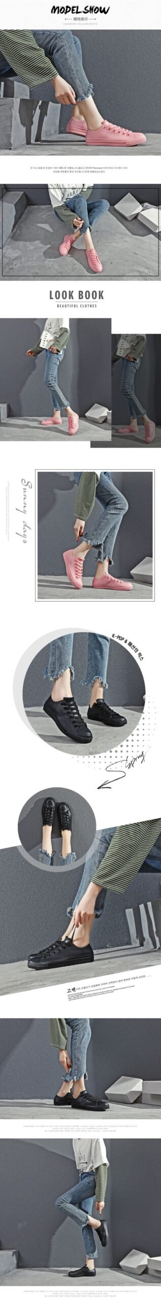 Vapetix 36-40 Waterproof single shoe women's fashion sneakers casual female flat shoes white women's shoes – Bild 6