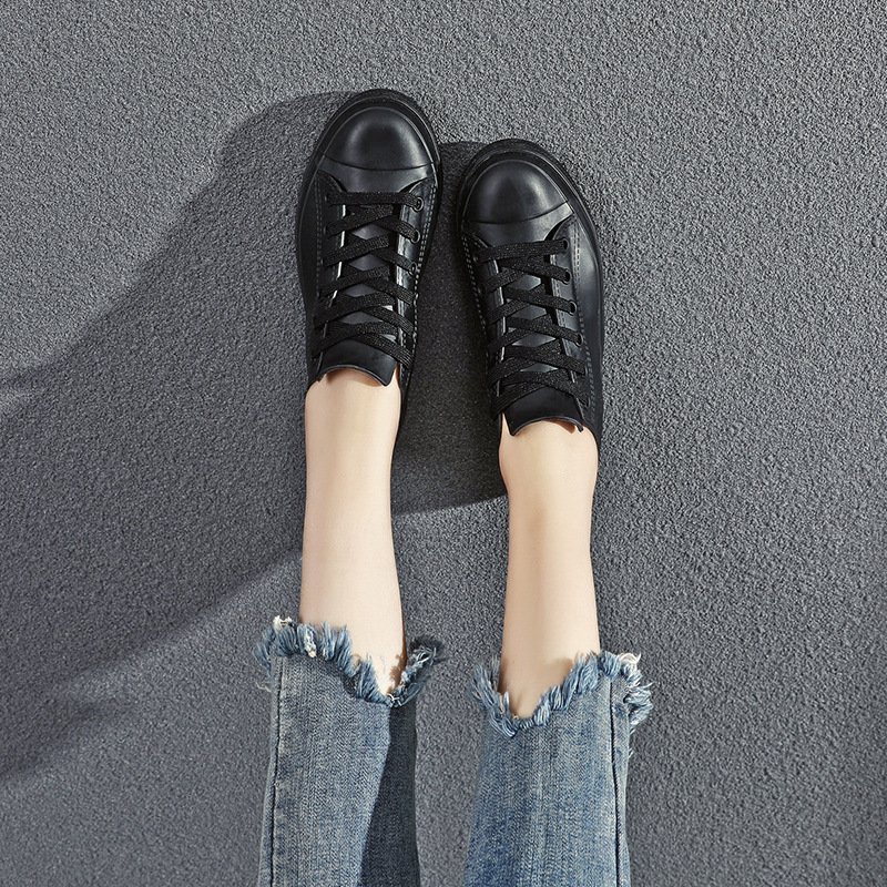 Vapetix 36-40 Waterproof single shoe women's fashion sneakers casual female flat shoes white women's shoes – Bild 2