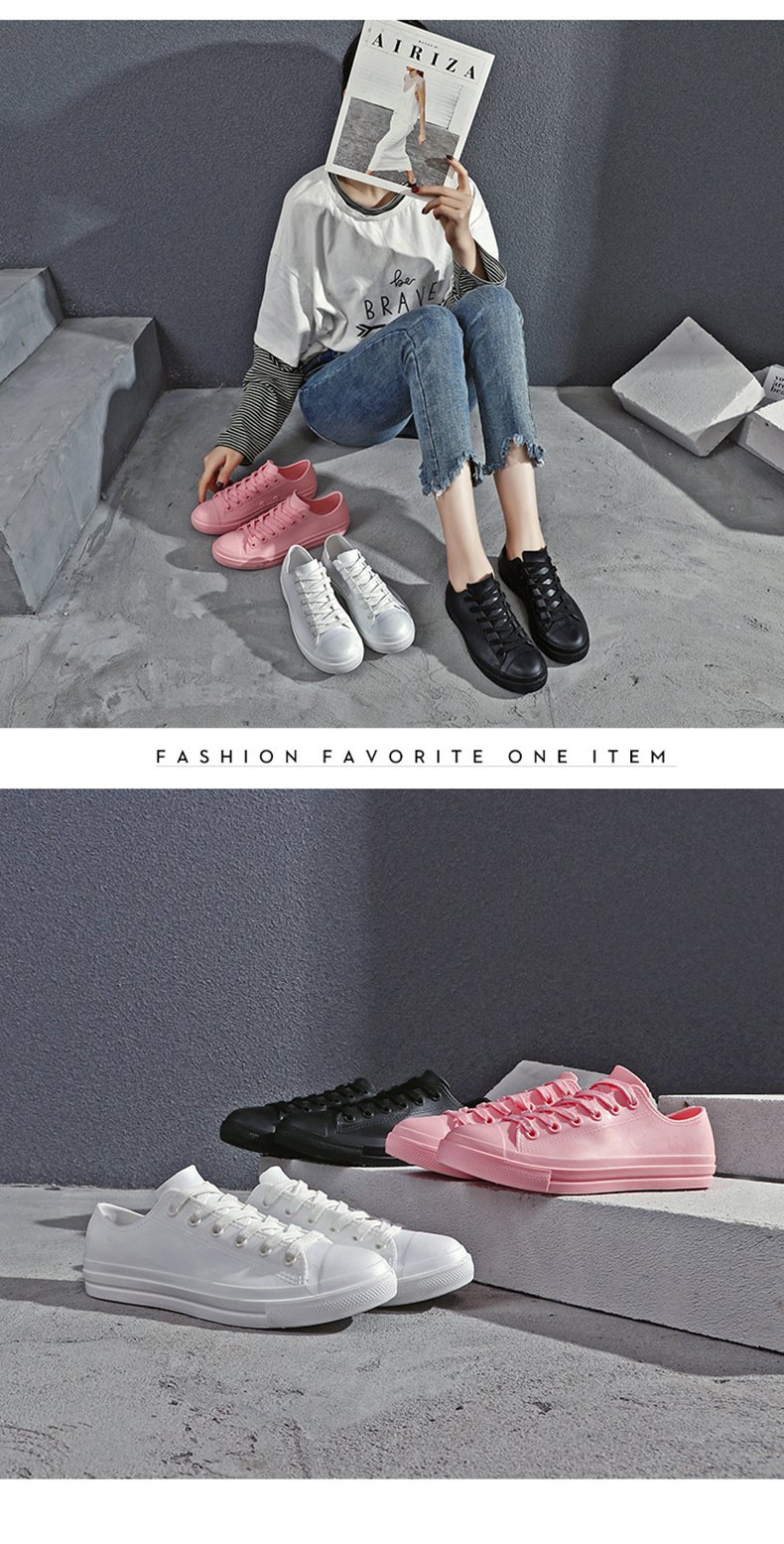 Vapetix 36-40 Waterproof single shoe women's fashion sneakers casual female flat shoes white women's shoes – Bild 8