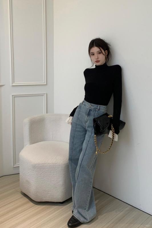 Vapetix One size fits all-One size fits all Actual shot~Autumn and winter new design high-neck soft elastic bottoming shirt for women, versatil - 图片 2