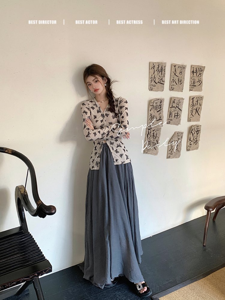 Vapetix S-XL Actual shot of 2024 spring and summer new cool and irregular cotton and linen high-waist A skirt fo – Bild 4