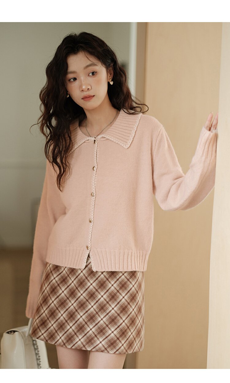 Vapetix Free Size-Free Size Women's Blue Short Cardigan Sweater 2025 Spring New Arrival Small Outerwear Top for Layering Sweet – Bild 2