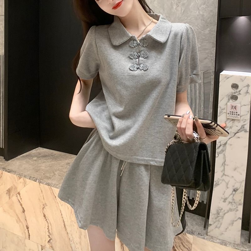 Vapetix M suggests staying within 95 pounds-3XL建议体重140-155斤 New Chinese Style Collarless Blouse and Trousers Set for Women, Fashionable Chinese Style, Complete – Bild 8