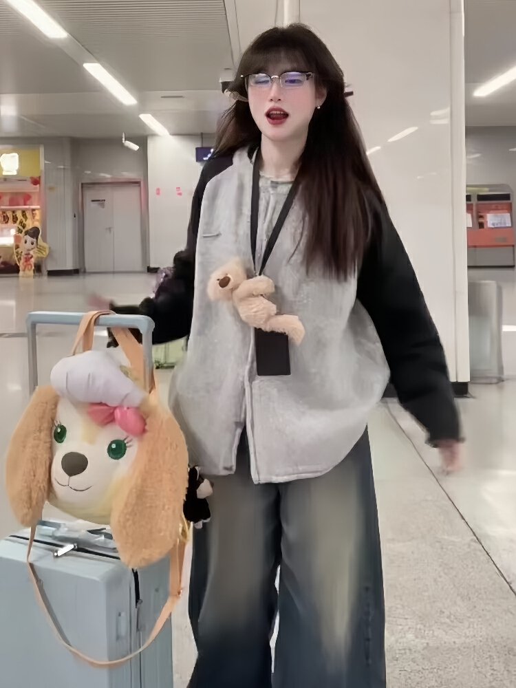 Vapetix S-XL 2025 Autumn Korean Leisure Style Color Block Knit Cardigan for Women - Design-Focused Loose and Ver – Bild 6