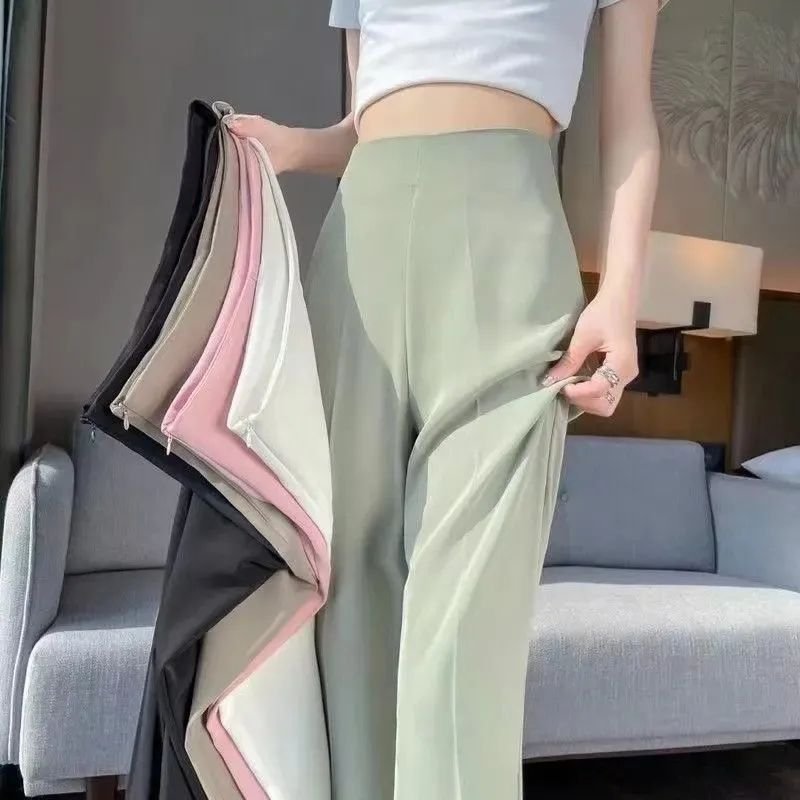 Vapetix ●■S Suggests 80-95 Pounds ■●-●■2XL Recommended 131-145 lbs ■● Side Zip Micro Bell-bottom Women's Summer New High-waisted Flowy Slimming Tummy Control Waist Cinch – Bild 9