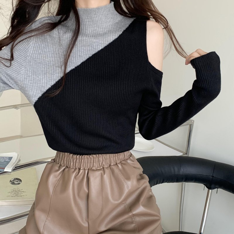 Vapetix Average code-Average code Real shooting knitwear season new bottoming shirt women's clothing autumn and winter new sweater sl – Bild 4