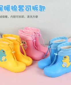 Vapetix 15 inches in length-22 inches in length Children's Rain Boots for Boys and Girls, Small Kids, Non-slip, Waterproof, Cartoon Style, Student