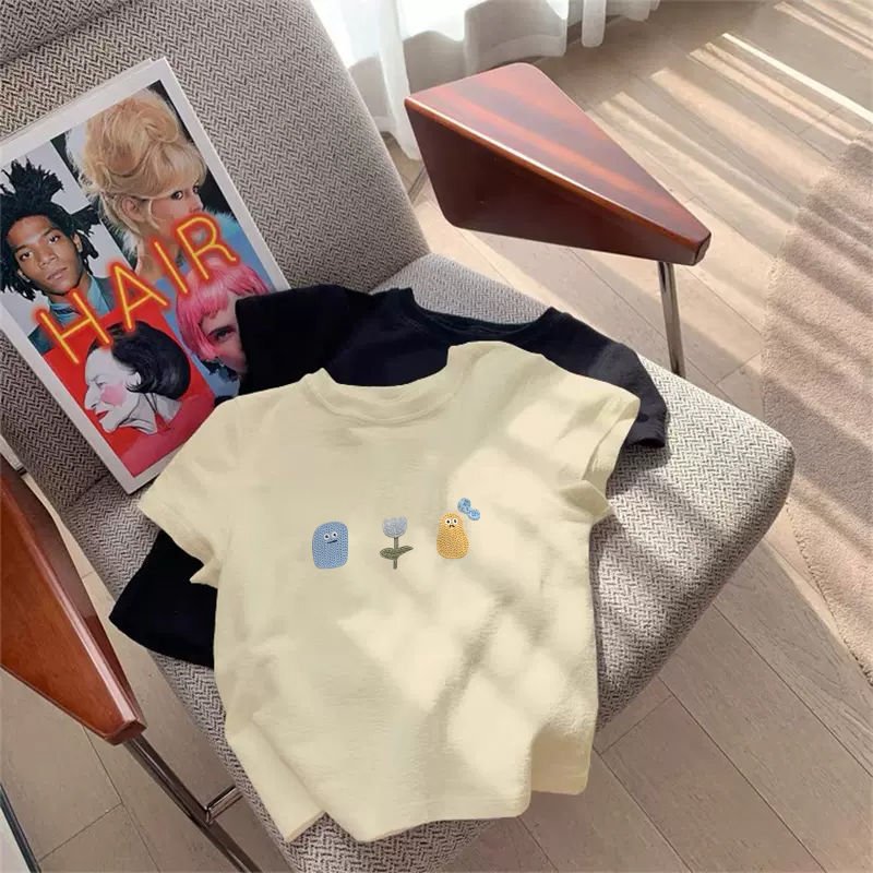 Vapetix S-2XL Turns heads everywhere! Japanese-style milky-soft pastel yellow short-sleeve T-shirt for women—2025