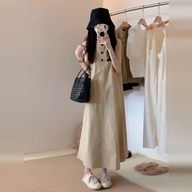 Vapetix M-3XL Cute and loose sleeveless summer dress for women, new style, temperament, slender, fishing style, l