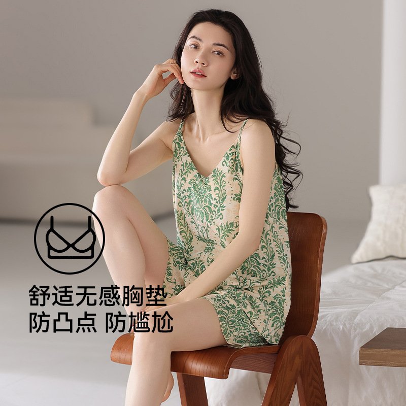 Vapetix M suggests 80-100 pounds-XXL recommended for 140-160 lbs Women's Modest Summer Bralette Sleep Shorts Loose Casual Home Wear with Padded Bralette, External W