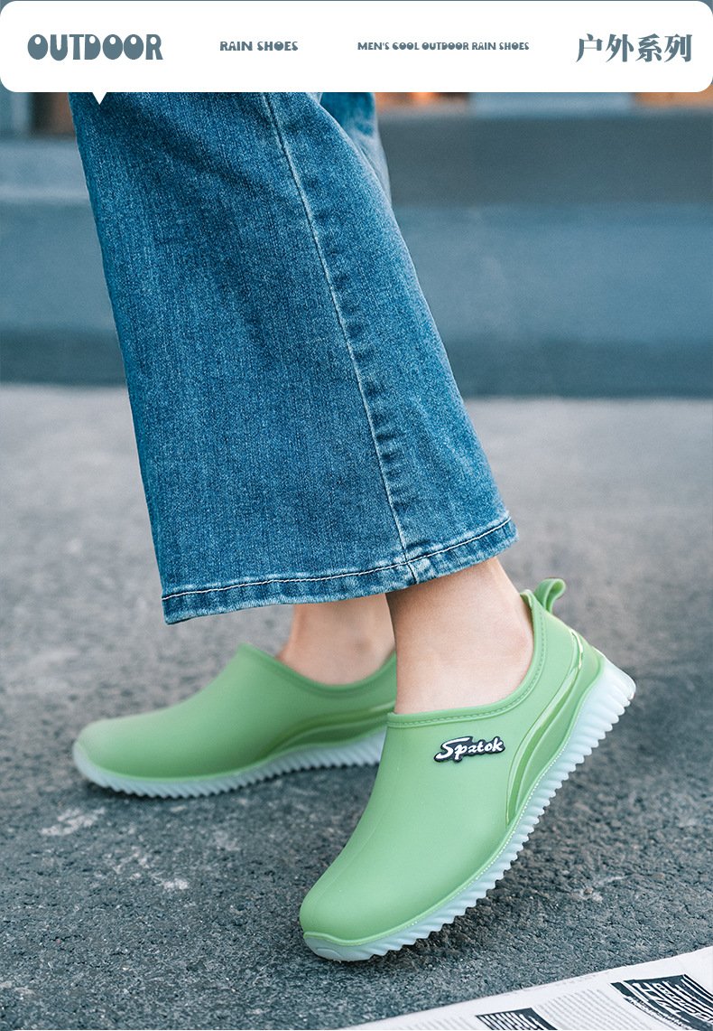 Vapetix 36-41 Women's Four Seasons Rain Boots Short Tall Slip-Resistant Waterproof Shoes Low-Top Kitchen Work Rub – Bild 2