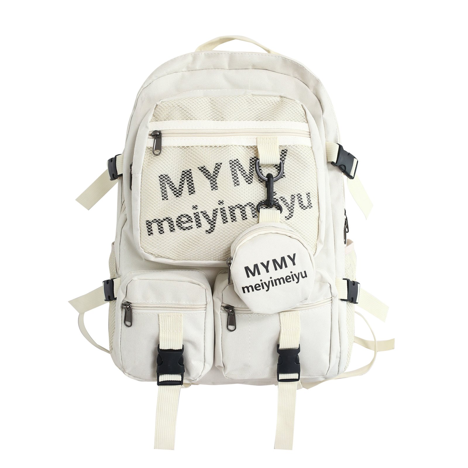 Vapetix Free Size-Free Size Large Capacity Student Backpack for Both Boys and Girls, Campus Printed LOGO Dual Shoulder Bag, Pra – Bild 2