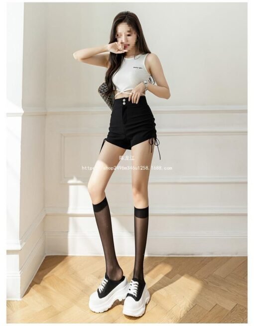 Vapetix XS-4XL  Pleated sexy summer and autumn children's shorts, A-line hot pants, high-waisted trendy new style w