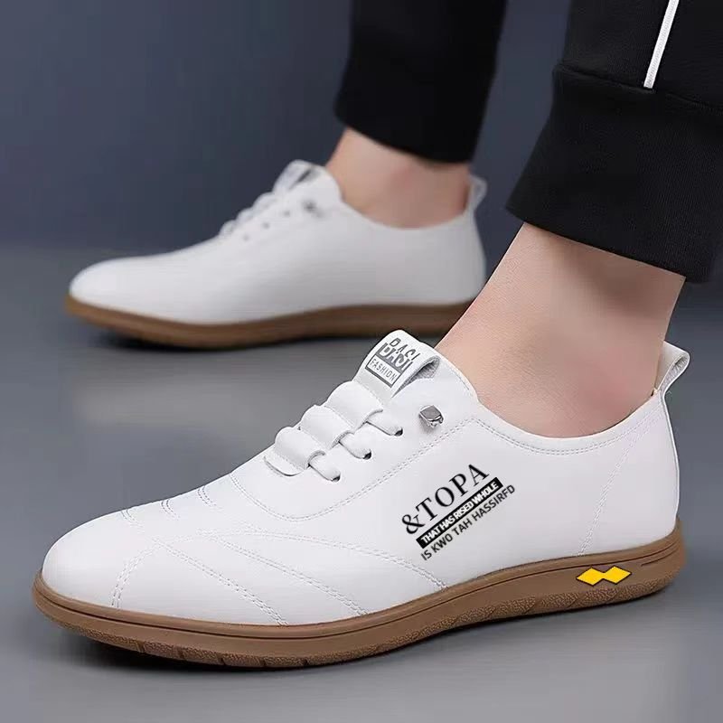 Vapetix 39-44 Men's Casual Leather Shoes Spring Summer British Style Business Men's Shoes Fashion Match Work Shoe – Bild 2