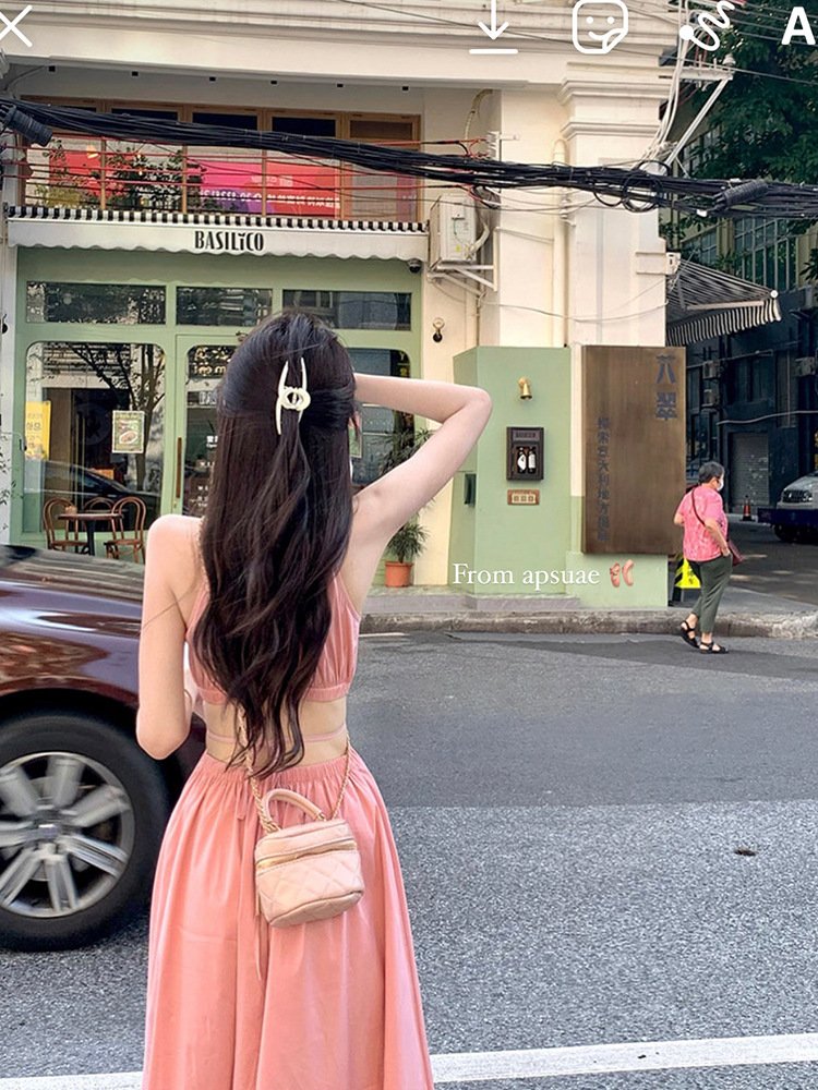 Vapetix S-XL 【Original Style~4 Colors Available】Mint Manbo Neckless Bustier Dress for Women Summer Charming Tea – Bild 2