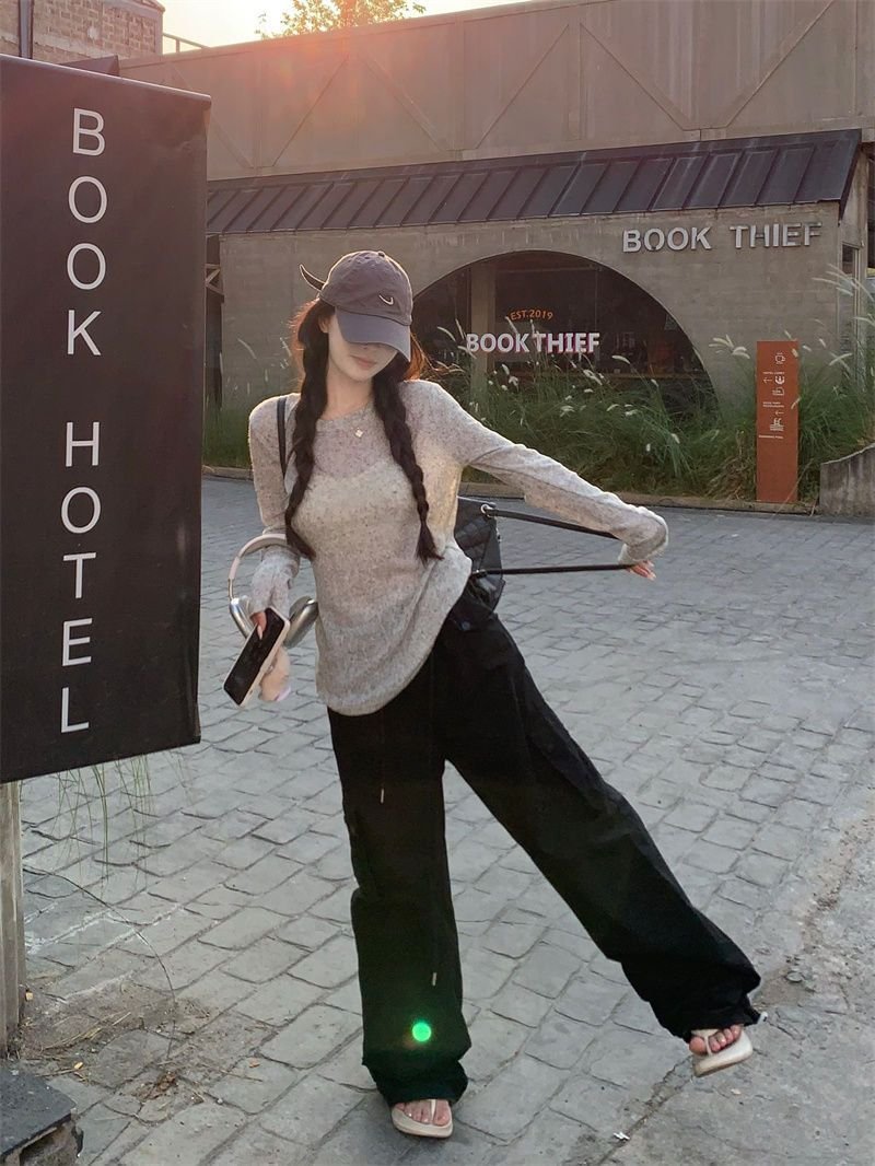 Vapetix S-XL American-style semi-transparent sunscreen long-sleeve T-shirt for women, summer loose casual thin c