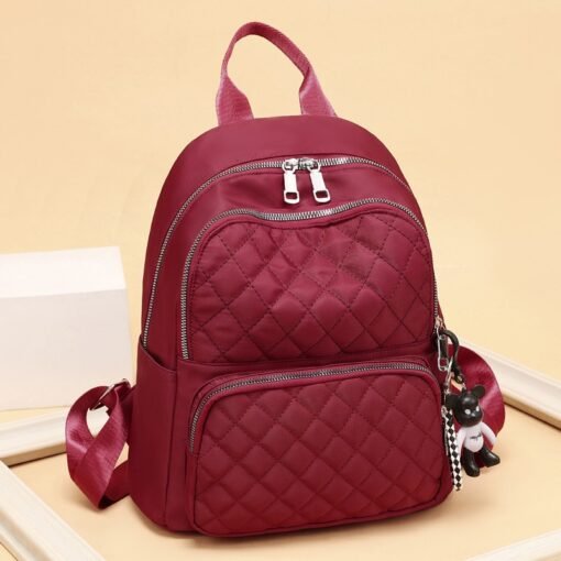 Vapetix with accessories-Without accessories  Women's Grid Double Shoulder Bag, New Trendy and Versatile Student School Bag, Large Capacity, Qual
