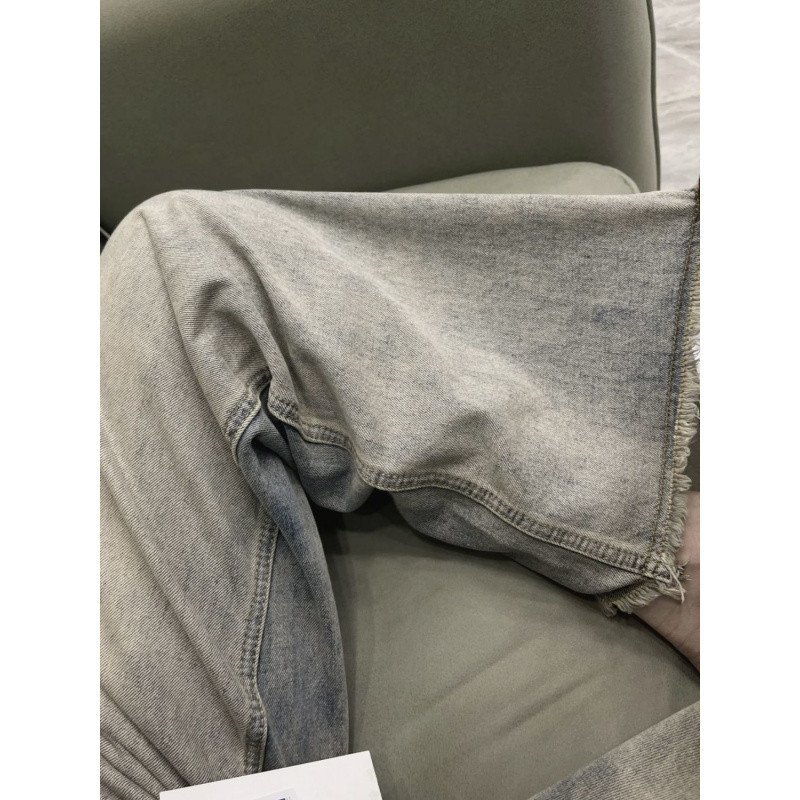 Vapetix ☏XS☏-☏2XL☏ Vintage Retro Versatile Women's Spring and Summer Minority Loose Slimming Frayed Wide Leg Floor-Len – Bild 2