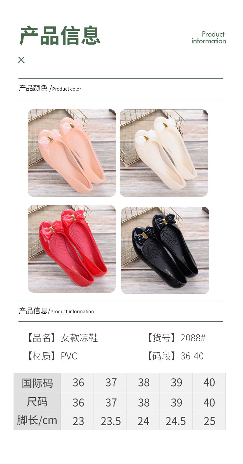 Vapetix 36-40 Women's Jelly Sandals Fashion Outdoor Wear Flat Non-Slip Mother Thick Sole Shallow Mouth Cap Fairy