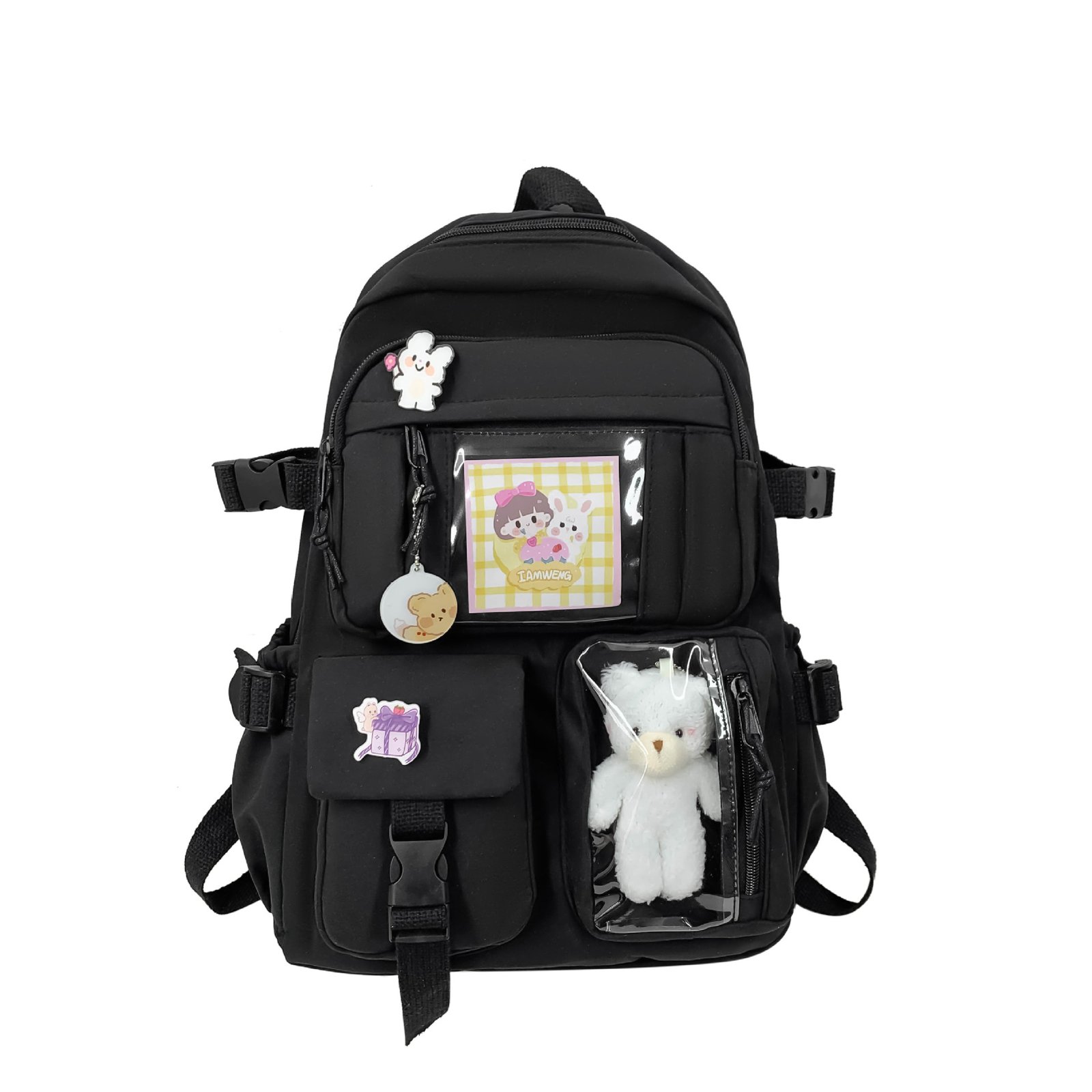 Vapetix Width 28cm, Height 40cm, Thickness 12cm-Width 28cm, Height 40cm, Thickness 12cm Lightweight Double Shoulder Bag for Women - High-End Sensibility School Bag - Double Shoulder Bag w – Bild 4