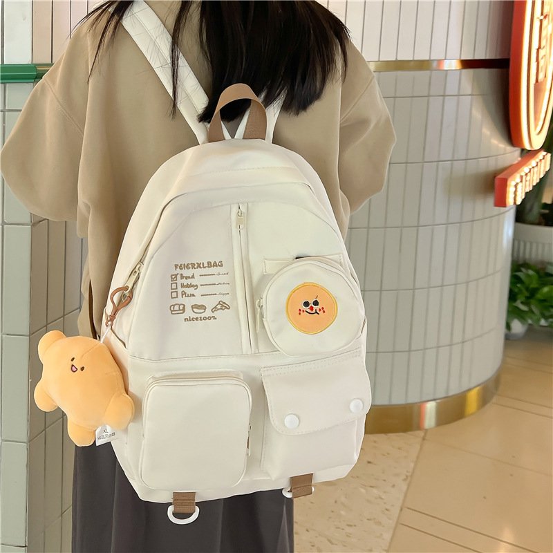 Vapetix Single pack-with accessories Large Capacity Dual-Shoulder Backpack, Japanese Cute School Style Casual Backpack, Korean Version C