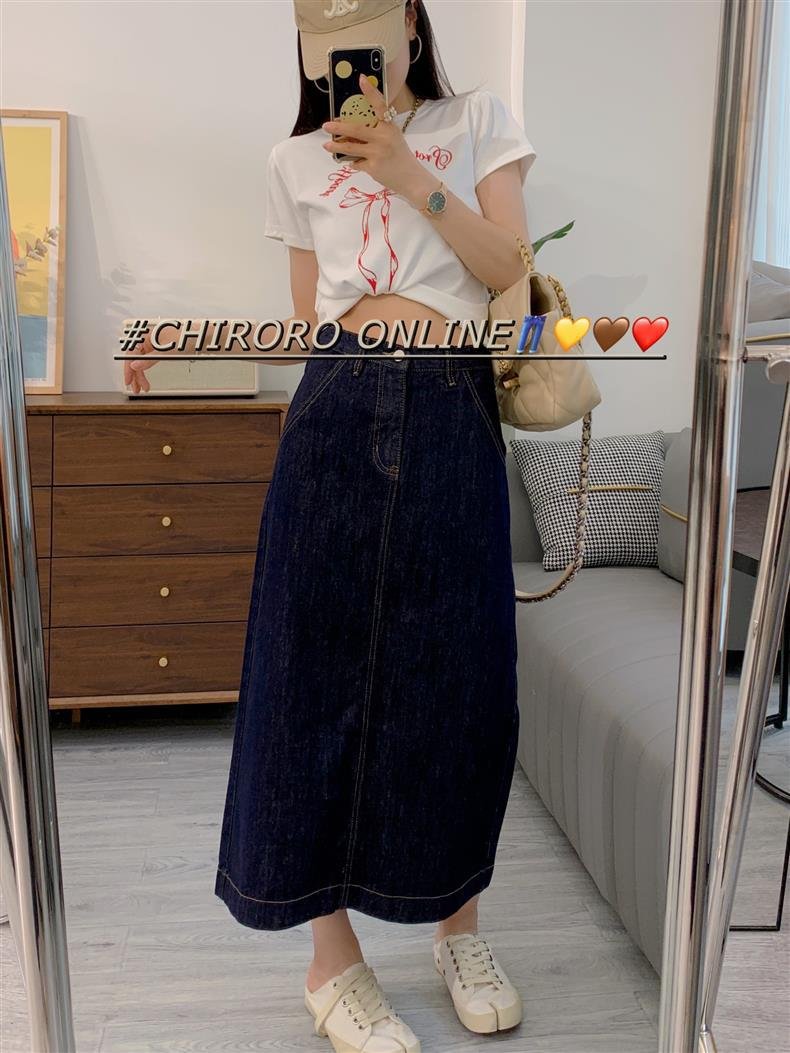 Vapetix 26 (90-100 pounds)-30 (131-140 lbs) Wall-breaking recommendation!! Back-split high-waist denim skirt for women, 2024 new slimming workw – Bild 2