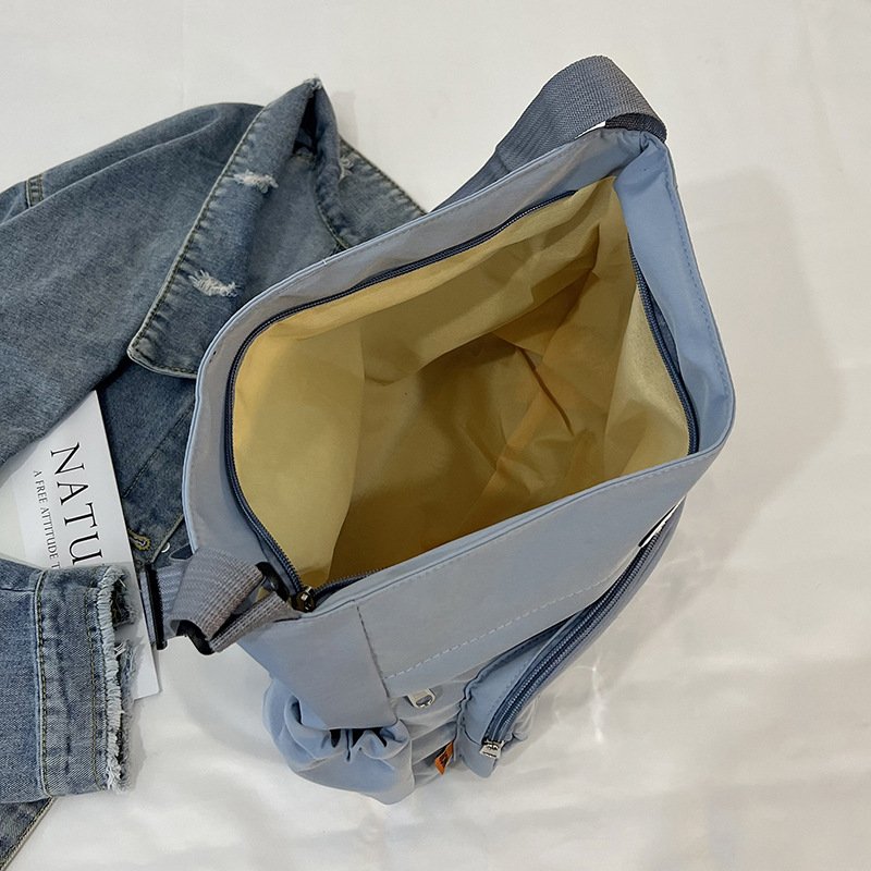 Vapetix Free Size-Free Size Large Capacity Pain Bag Japanese Style Single Shoulder Bag Color Block Patchwork Crossbody Bag Ins – Bild 2