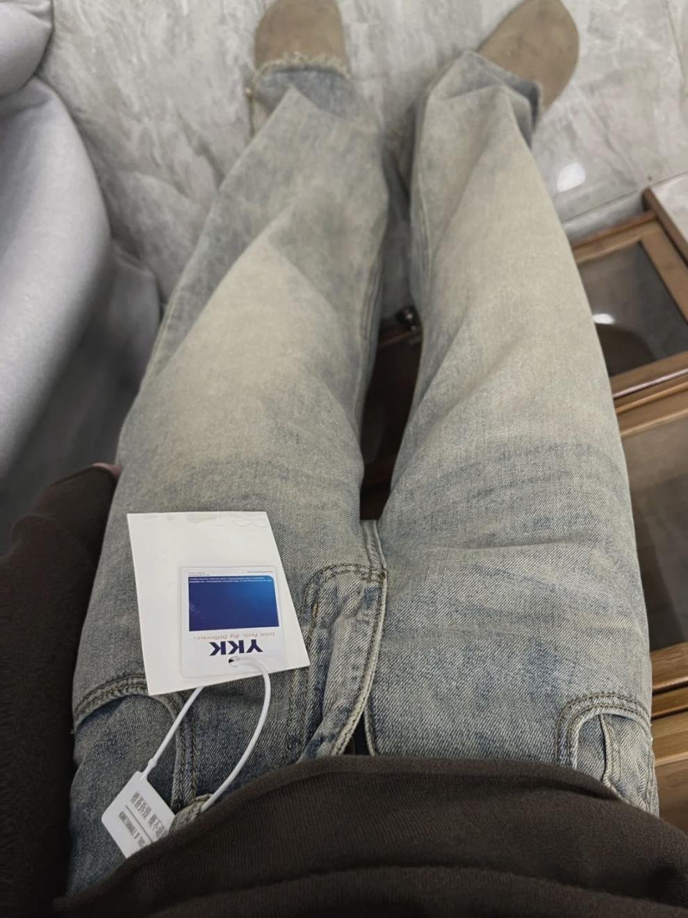 Vapetix ☏XS☏-☏2XL☏ Vintage Retro Versatile Women's Spring and Summer Minority Loose Slimming Frayed Wide Leg Floor-Len – Bild 3