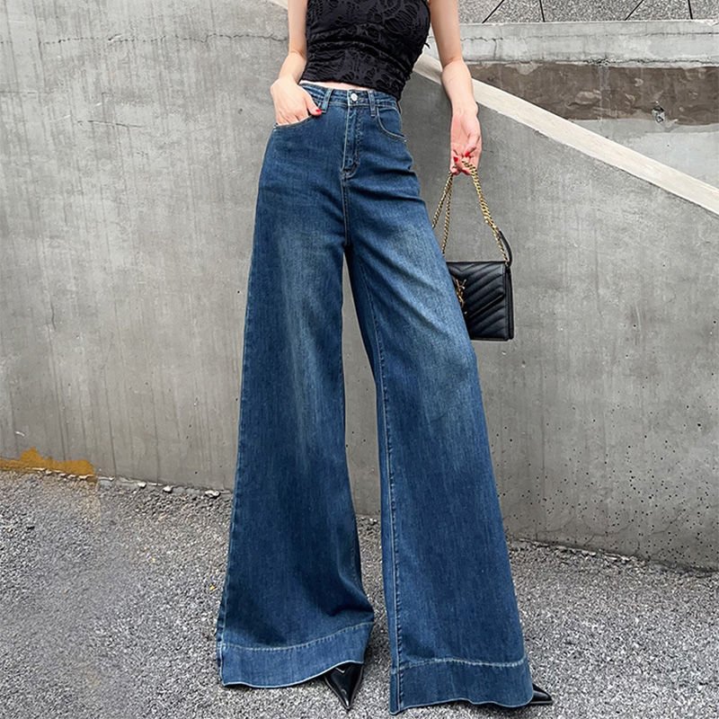 Vapetix XS-2XL Casual Matching Wide Leg Pants 2025 Elastic Design Women's High-Waisted Slimming Flowy Floor-Length – Bild 6