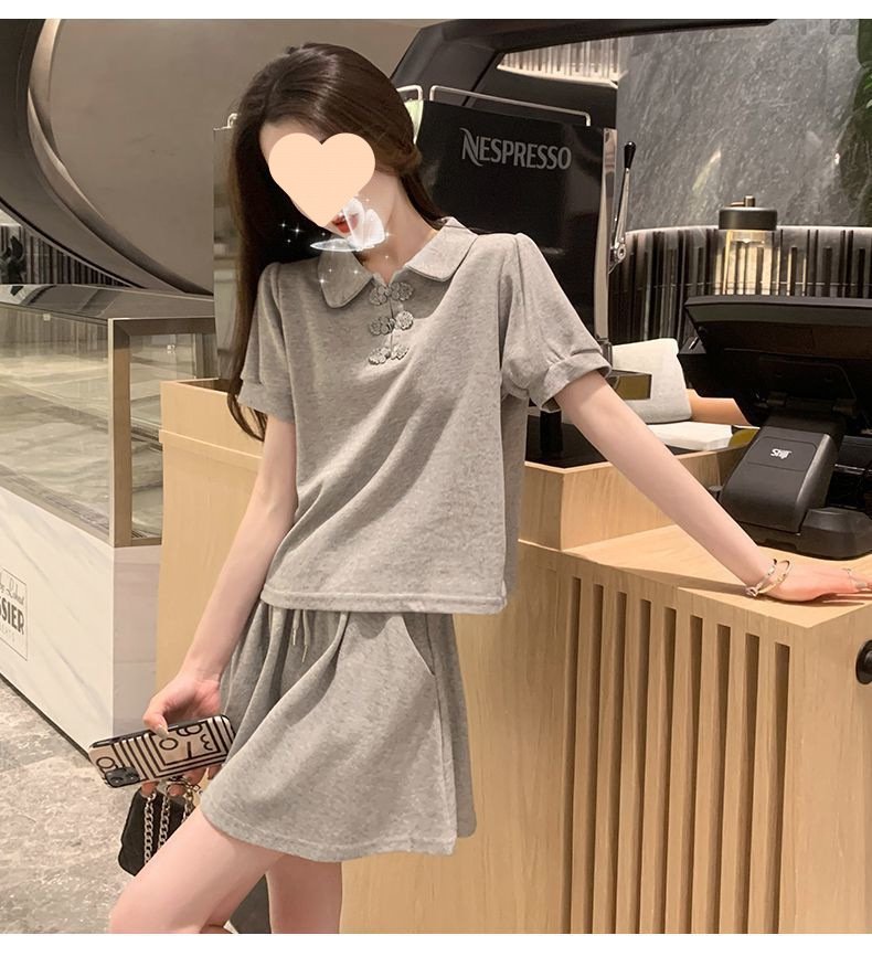 Vapetix M suggests staying within 95 pounds-3XL建议体重140-155斤 New Chinese Style Collarless Blouse and Trousers Set for Women, Fashionable Chinese Style, Complete – Bild 2