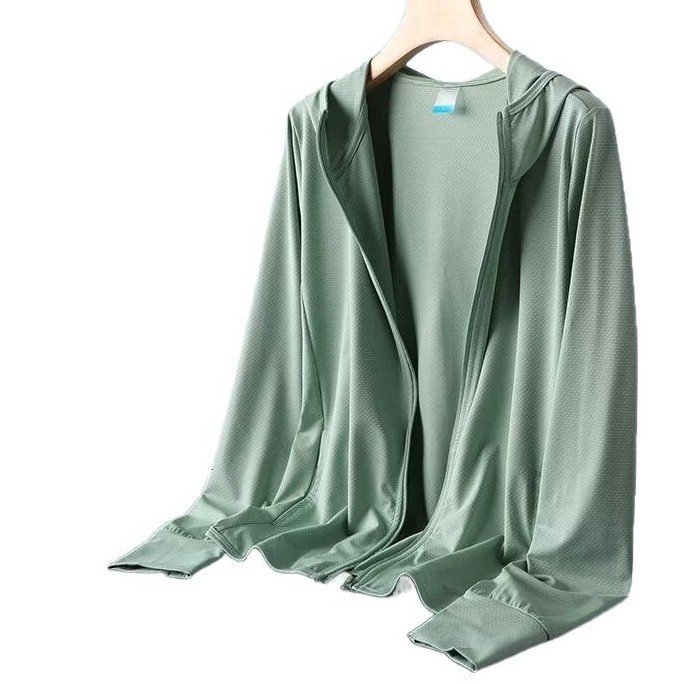 Vapetix M-5XL Women's Pure Color Summer Cooling Quick-Dry UV Protection Sun Shirt with Hood Outdoor Couple Sun Pr - 图片 4