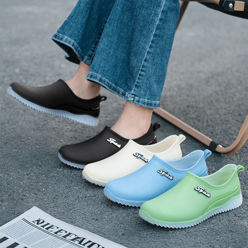 Vapetix 36-41 Women's Four Seasons Rain Boots Short Tall Slip-Resistant Waterproof Shoes Low-Top Kitchen Work Rub – Bild 6