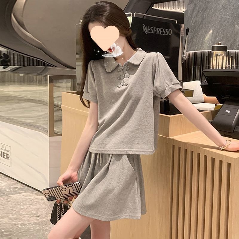 Vapetix M suggests staying within 95 pounds-3XL建议体重140-155斤 New Chinese Style Collarless Blouse and Trousers Set for Women, Fashionable Chinese Style, Complete – Bild 3
