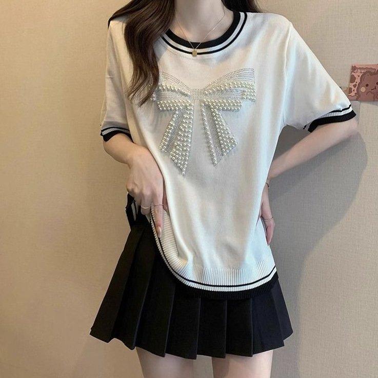 Vapetix Free Size-Free Size ***Counter removal label cutting large size women's clothing 2025 summer versatile ice silk short-s