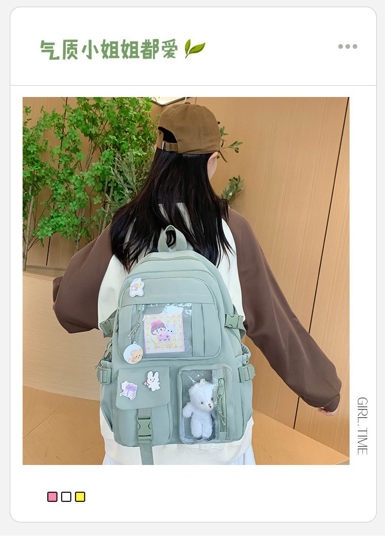 Vapetix Width 28cm, Height 40cm, Thickness 12cm-Width 28cm, Height 40cm, Thickness 12cm Lightweight Double Shoulder Bag for Women - High-End Sensibility School Bag - Double Shoulder Bag w – Bild 6